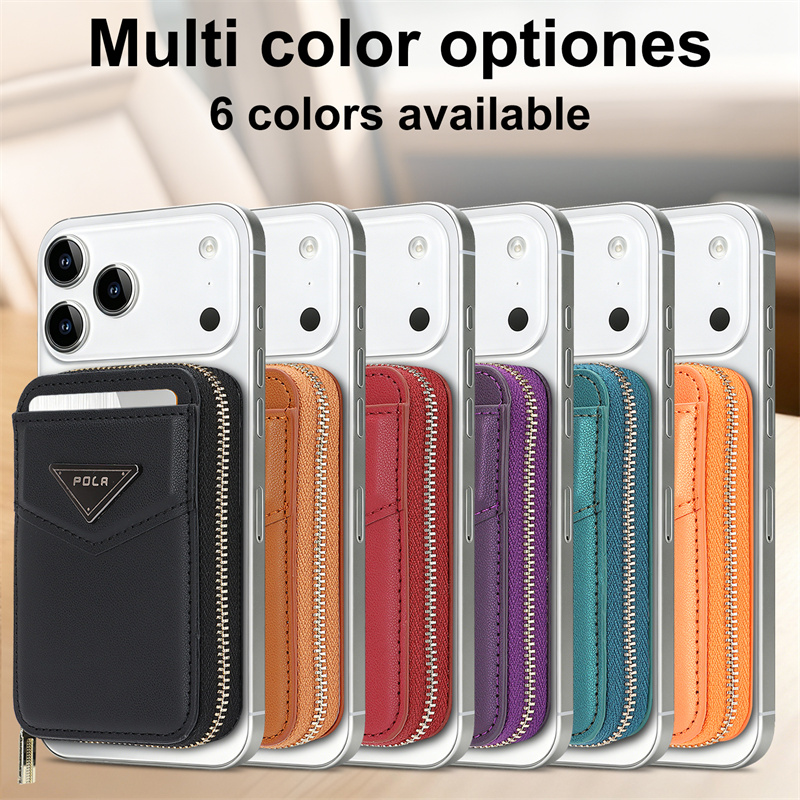 ซิปกระเป๋าใส่บัตรสำหรับแอปเปิ้ - Leather Wallet Card Holder Phone Cover บทวิจารณ์และราคา