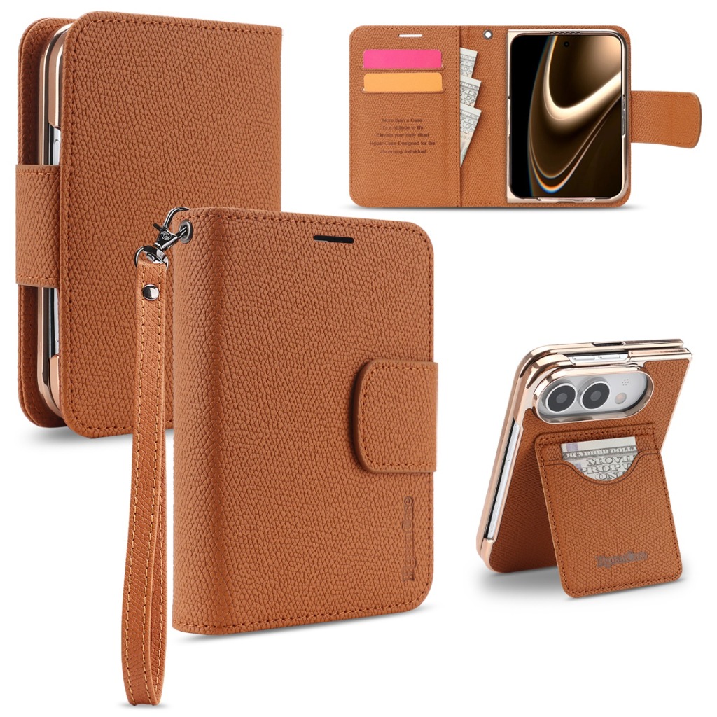 เคสโทรศัพท์แบบกระเป๋าสตางค์ 2- - Leather Wallet Card Holder Phone Cover บทวิจารณ์และราคา